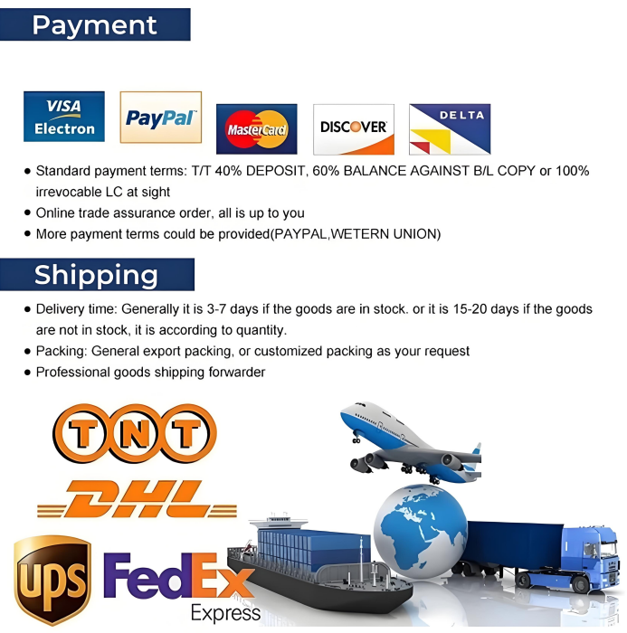 payment method of Anti Static esd floor tiles